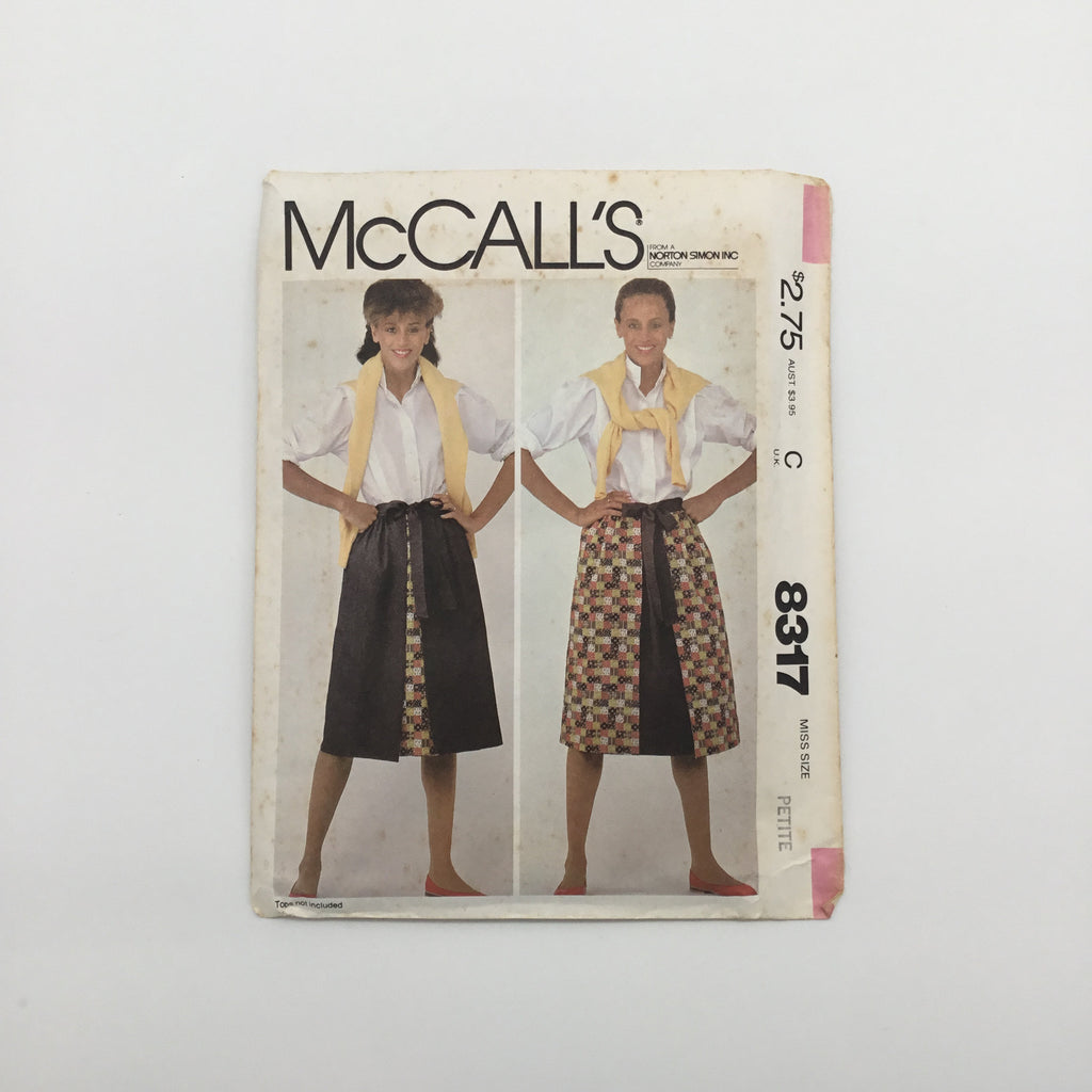 McCall's 8317 (1982) Reversible Skirt - Vintage Uncut Sewing Pattern