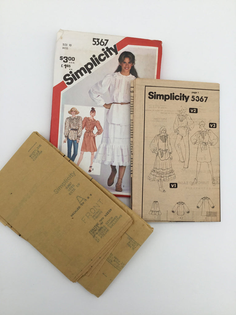 Simplicity 5367 (1981) Tunic, Dress, and Skirt - Vintage Uncut Sewing Pattern