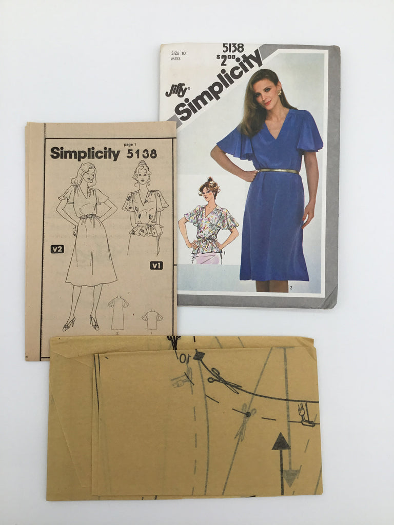 Simplicity 5138 (1981) Dress or Top - Vintage Uncut Sewing Pattern