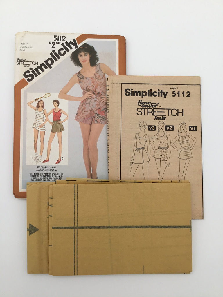 Simplicity 5112 (1981) Dress, Top, Shorts, Skirt, and Panties - Vintage Uncut Sewing Pattern