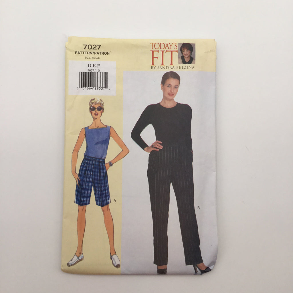 Vogue 7027 (1999) Pants and Shorts - Vintage Uncut Sewing Pattern