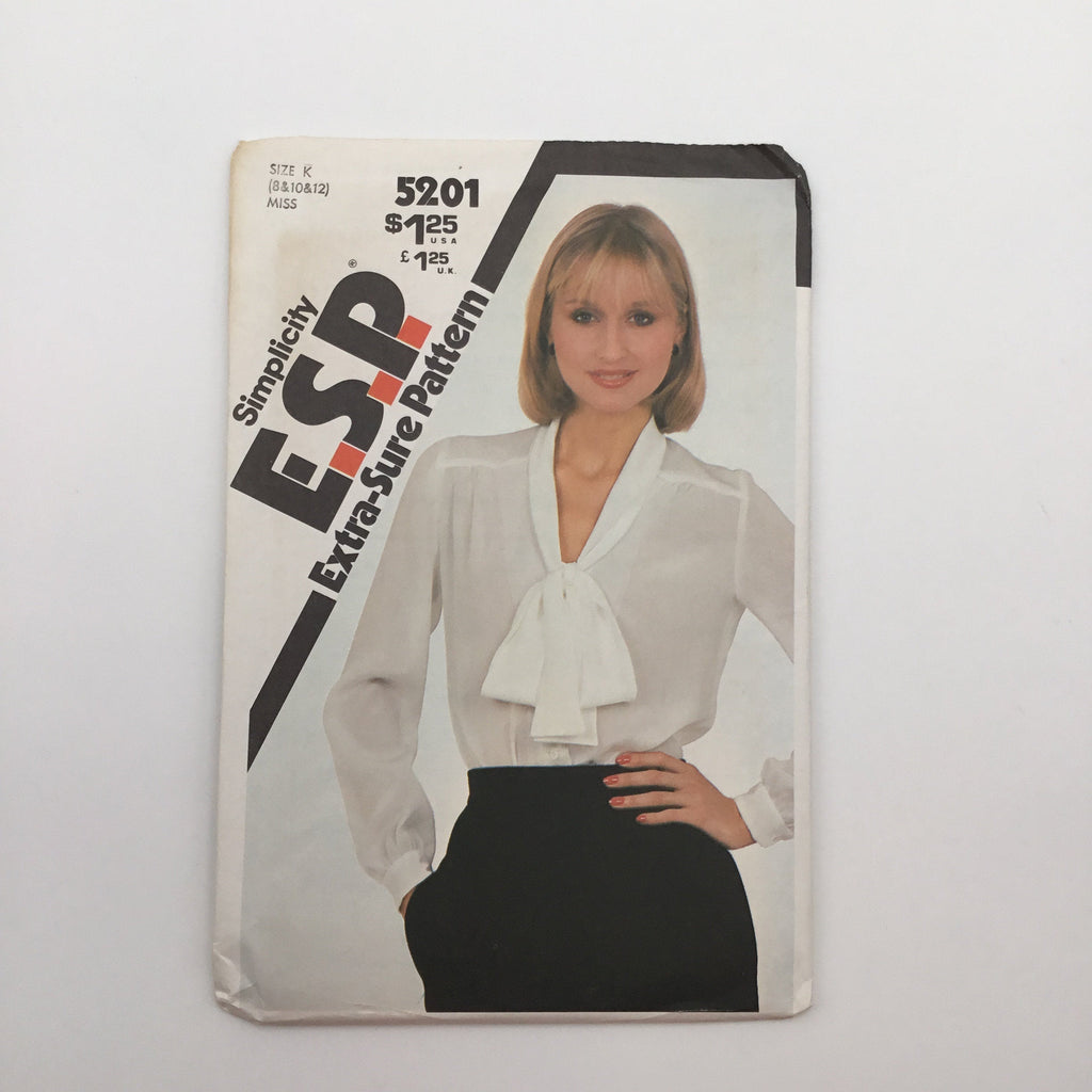 Simplicity 5201 (1981) Blouse - Vintage Uncut Sewing Pattern