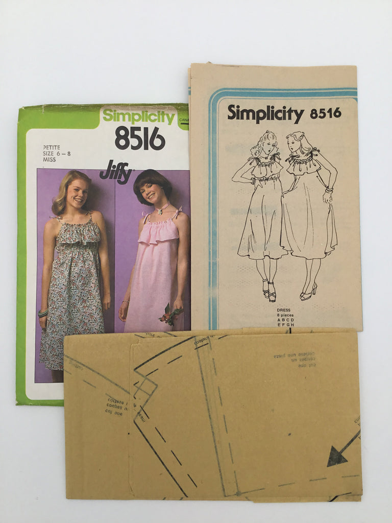 Simplicity 8516 (1978) Pullover Sundress - Vintage Uncut Sewing Pattern