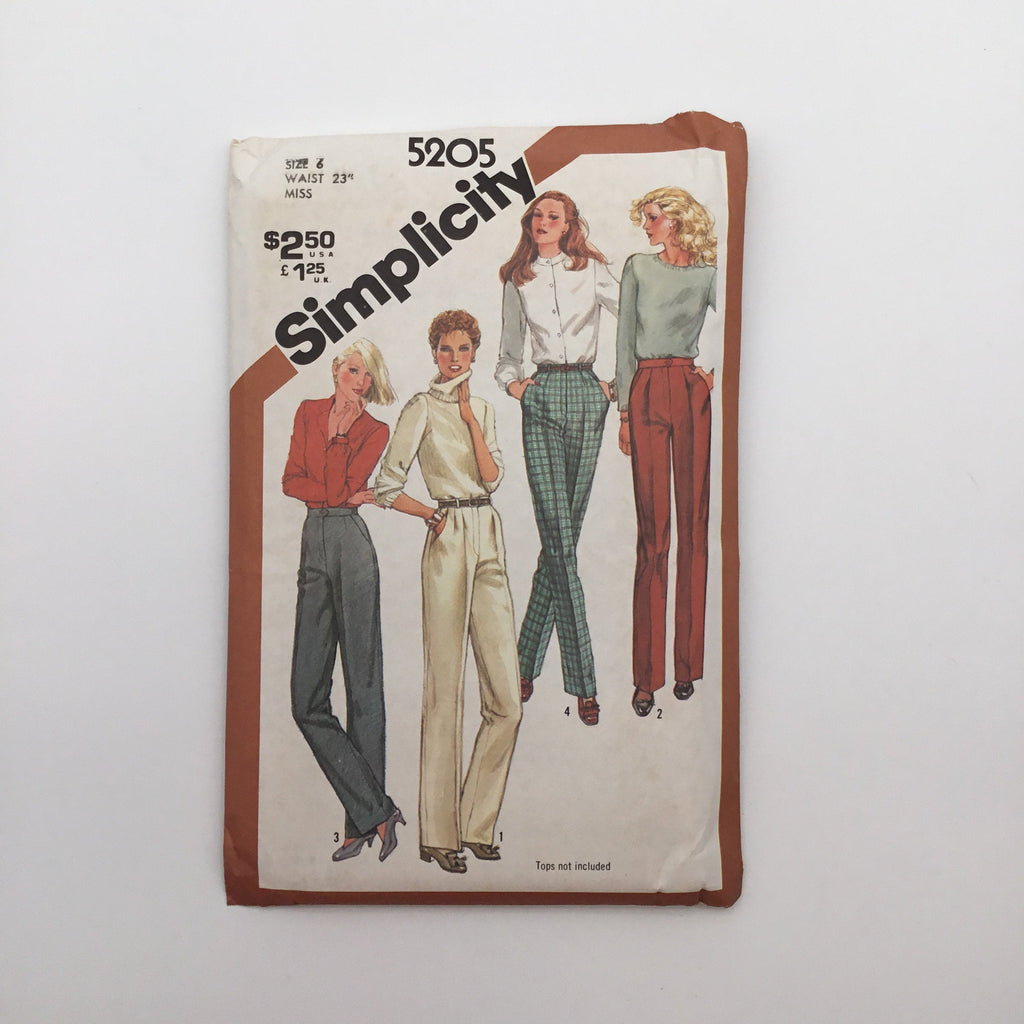 Simplicity 5205 (1981) Pants with Leg Variations - Vintage Uncut Sewing Pattern