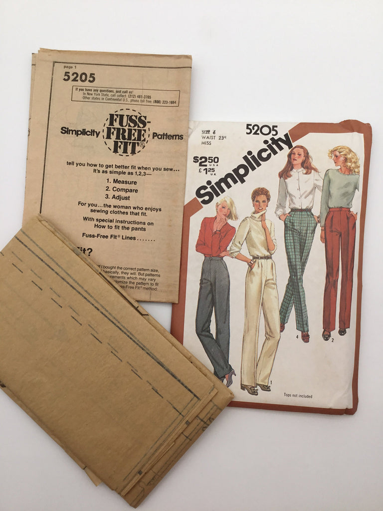 Simplicity 5205 (1981) Pants with Leg Variations - Vintage Uncut Sewing Pattern
