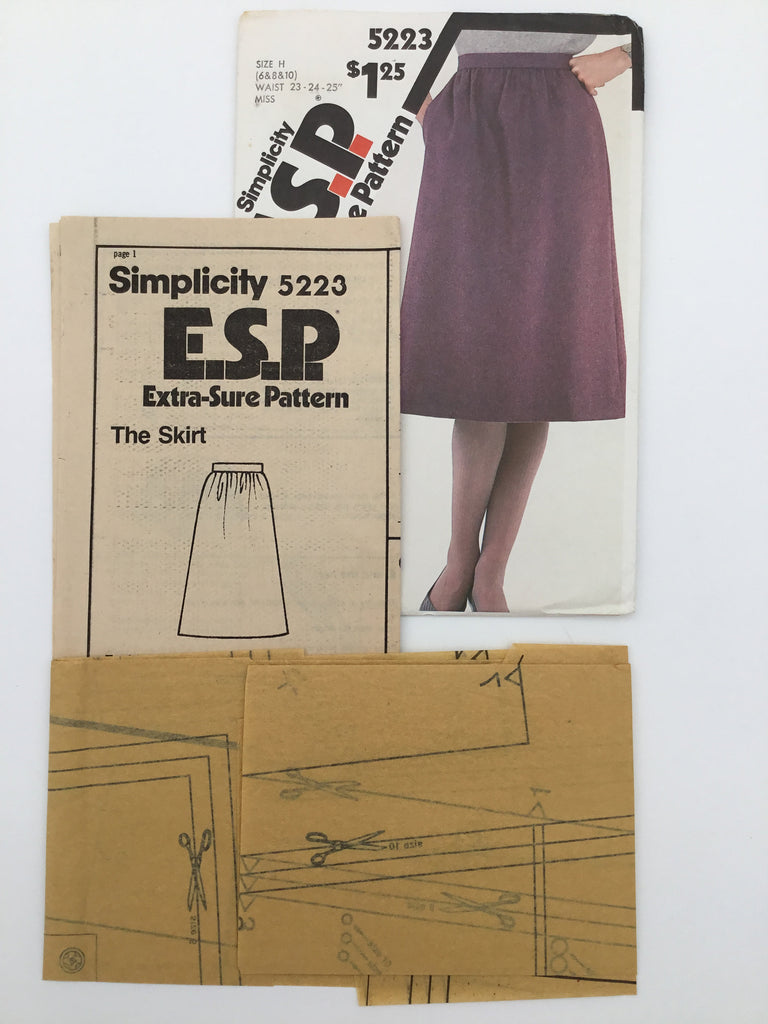 Simplicity 5223 (1981) Skirt - Vintage Uncut Sewing Pattern