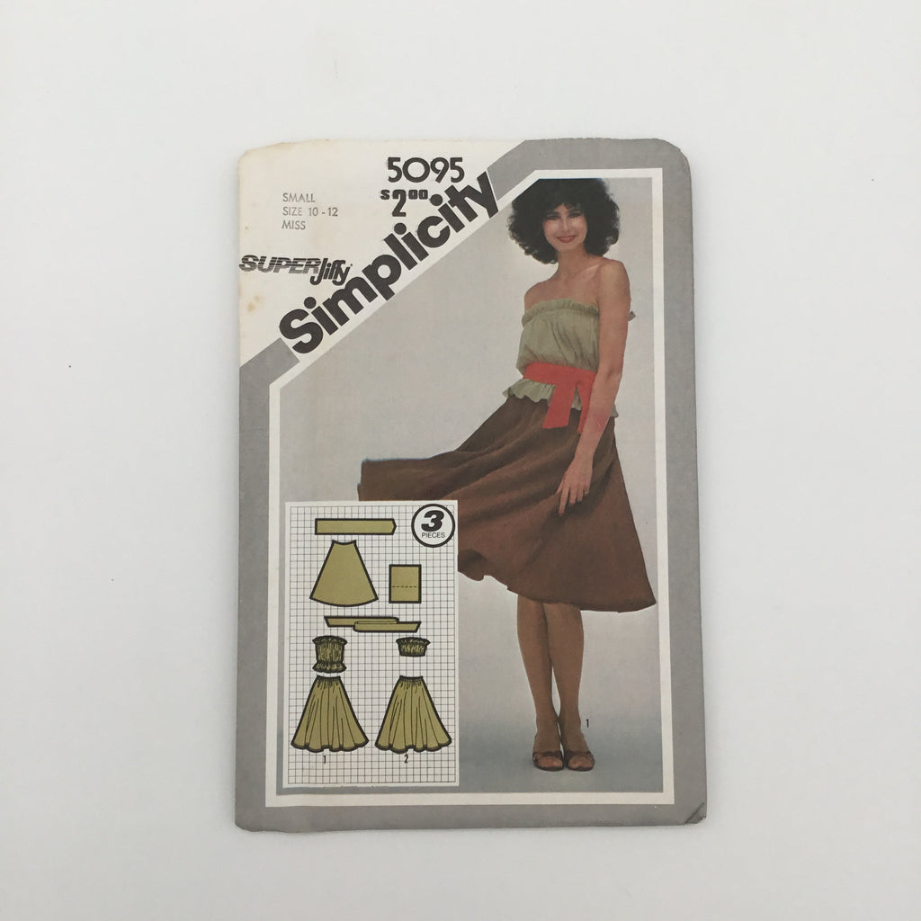 Simplicity 5095 (1981) Top and Skirt - Vintage Uncut Sewing Pattern