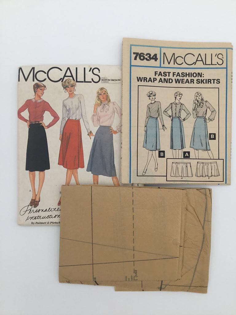 McCall's 7634 (1981) Wrap Skirts - Vintage Uncut Sewing Pattern