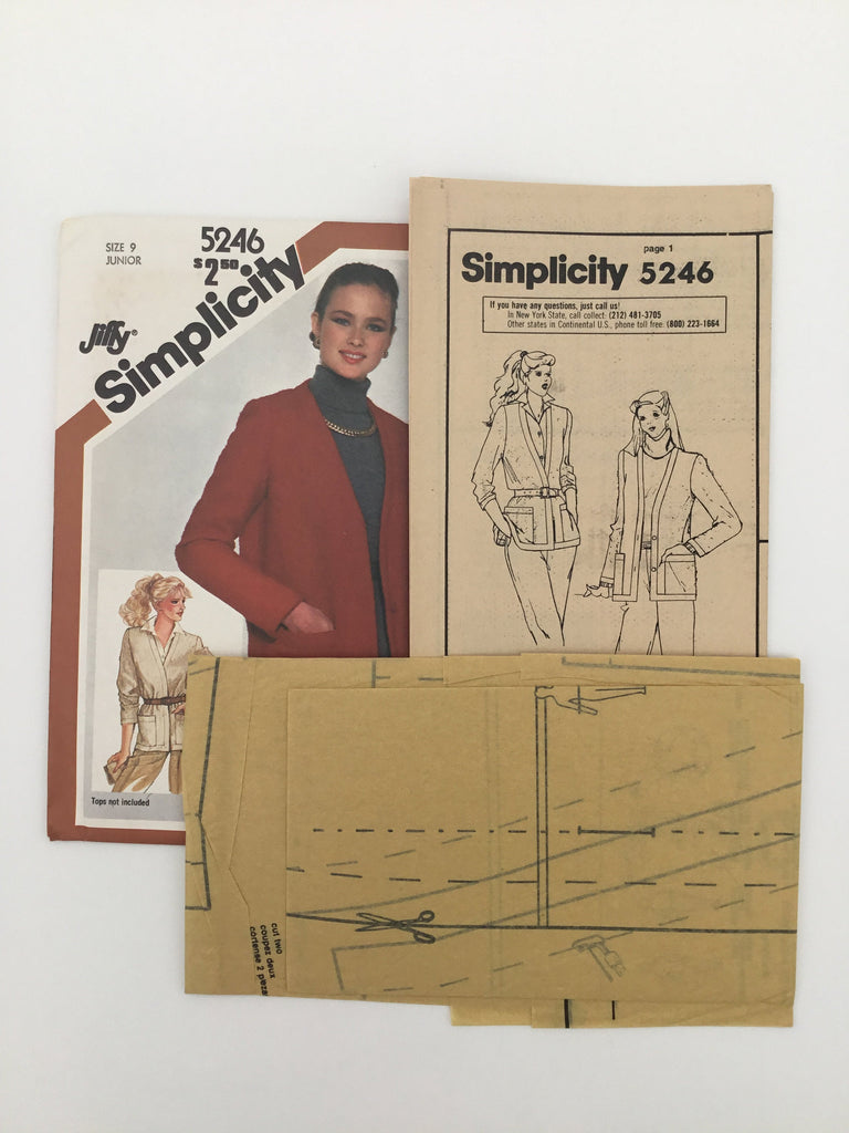 Simplicity 5246 (1981) Cardigan Jacket - Vintage Uncut Sewing Pattern