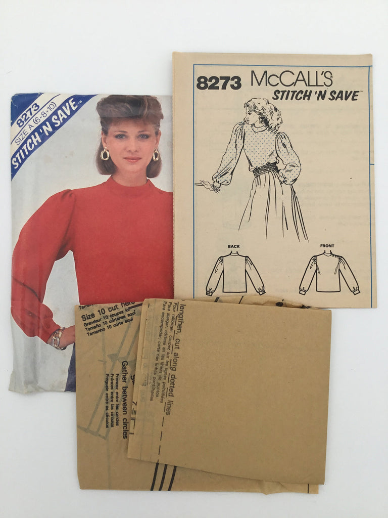 McCall's 8273 (1982) Blouse - Vintage Uncut Sewing Pattern