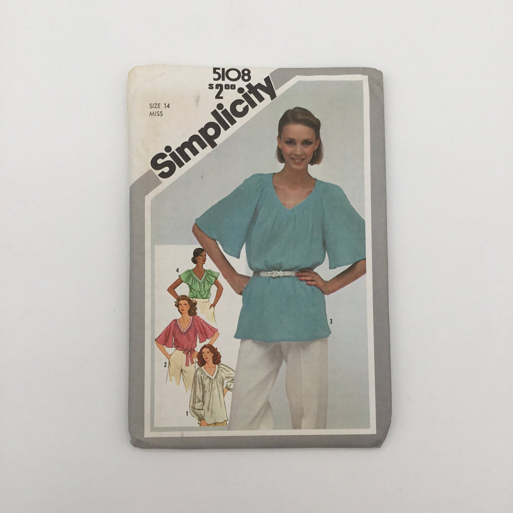 Simplicity 5108 (1981) Tunic with Sleeve Variations - Vintage Uncut Sewing Pattern