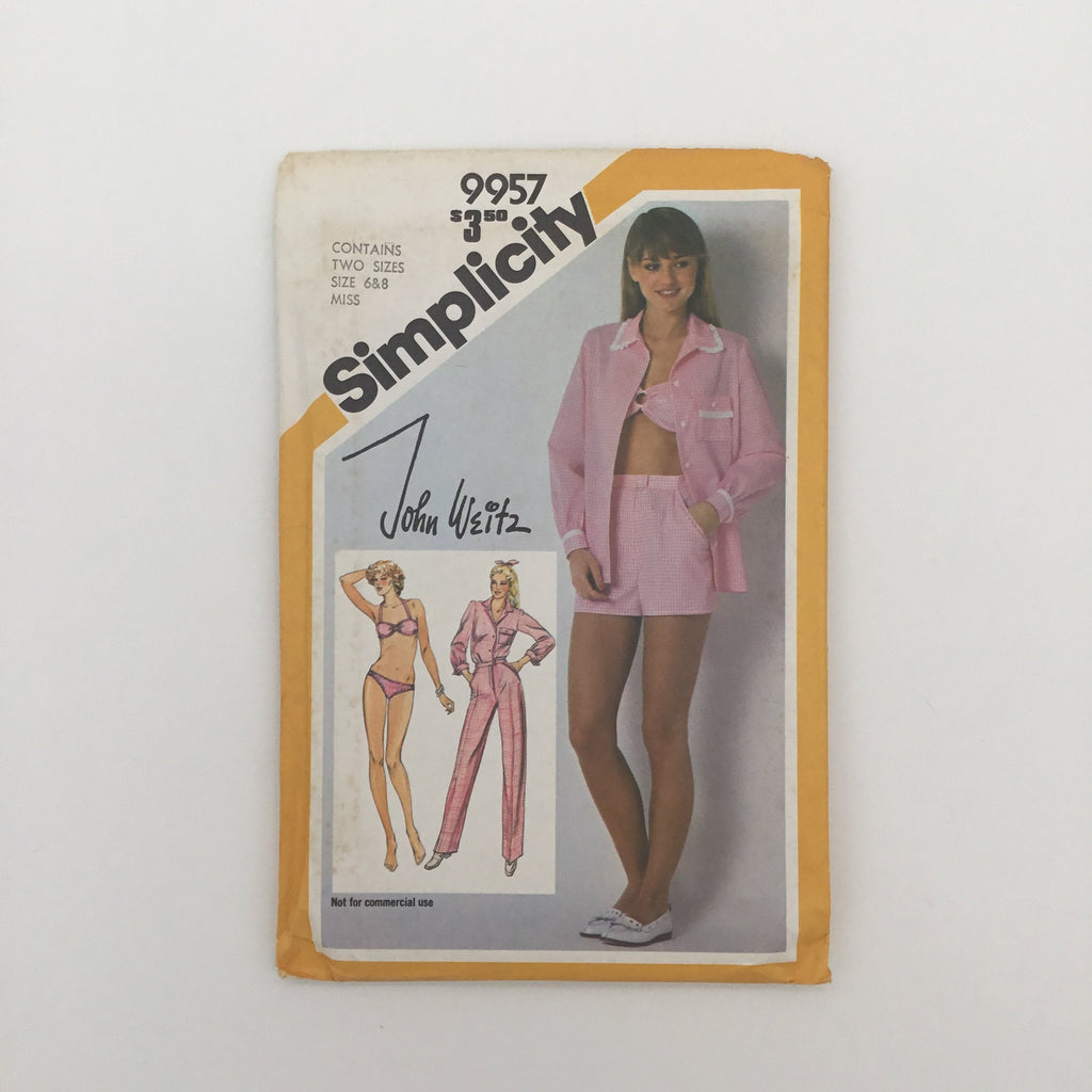 Simplicity 9957 (1981) Shirt, Pants, Shorts, and Bikini - Vintage Uncut Sewing Pattern