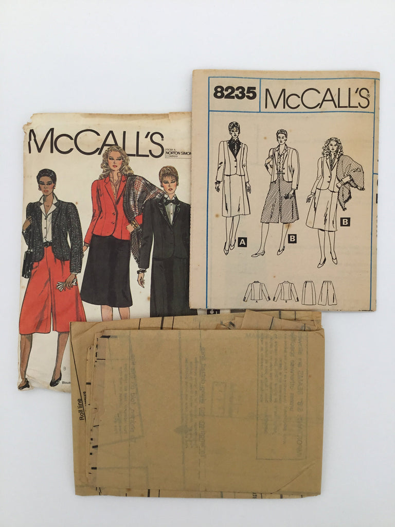 McCall's 8235 (1982) Jacket, Skirt, and Culottes - Vintage Uncut Sewing Pattern