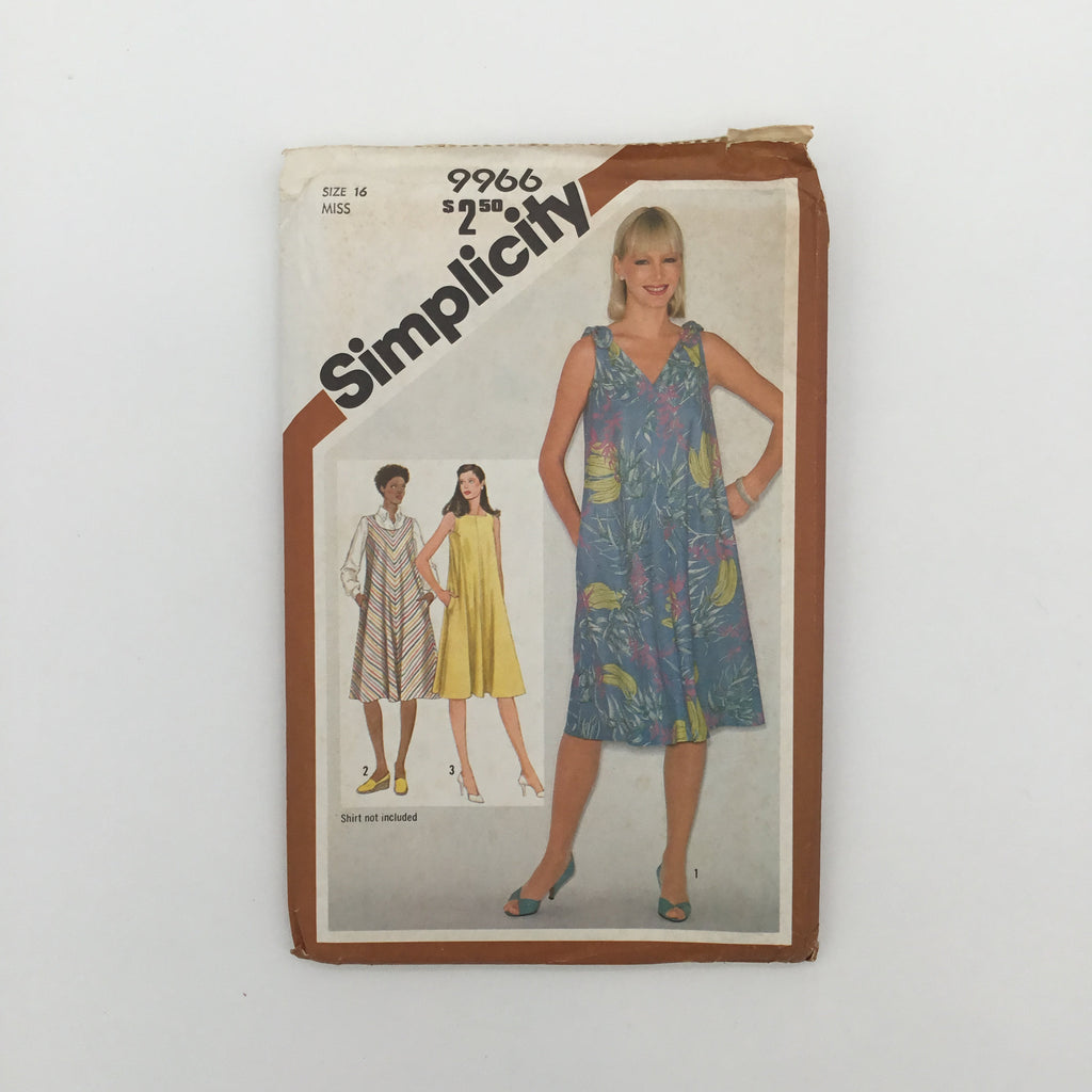 Simplicity 9966 (1981) Bias Sundress or Jumper - Vintage Uncut Sewing Pattern
