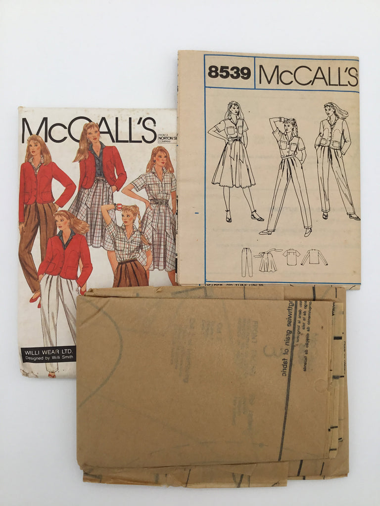 McCall's 8539 (1983) Jacket, Shirt, Skirt, and Pants - Vintage Uncut Sewing Pattern