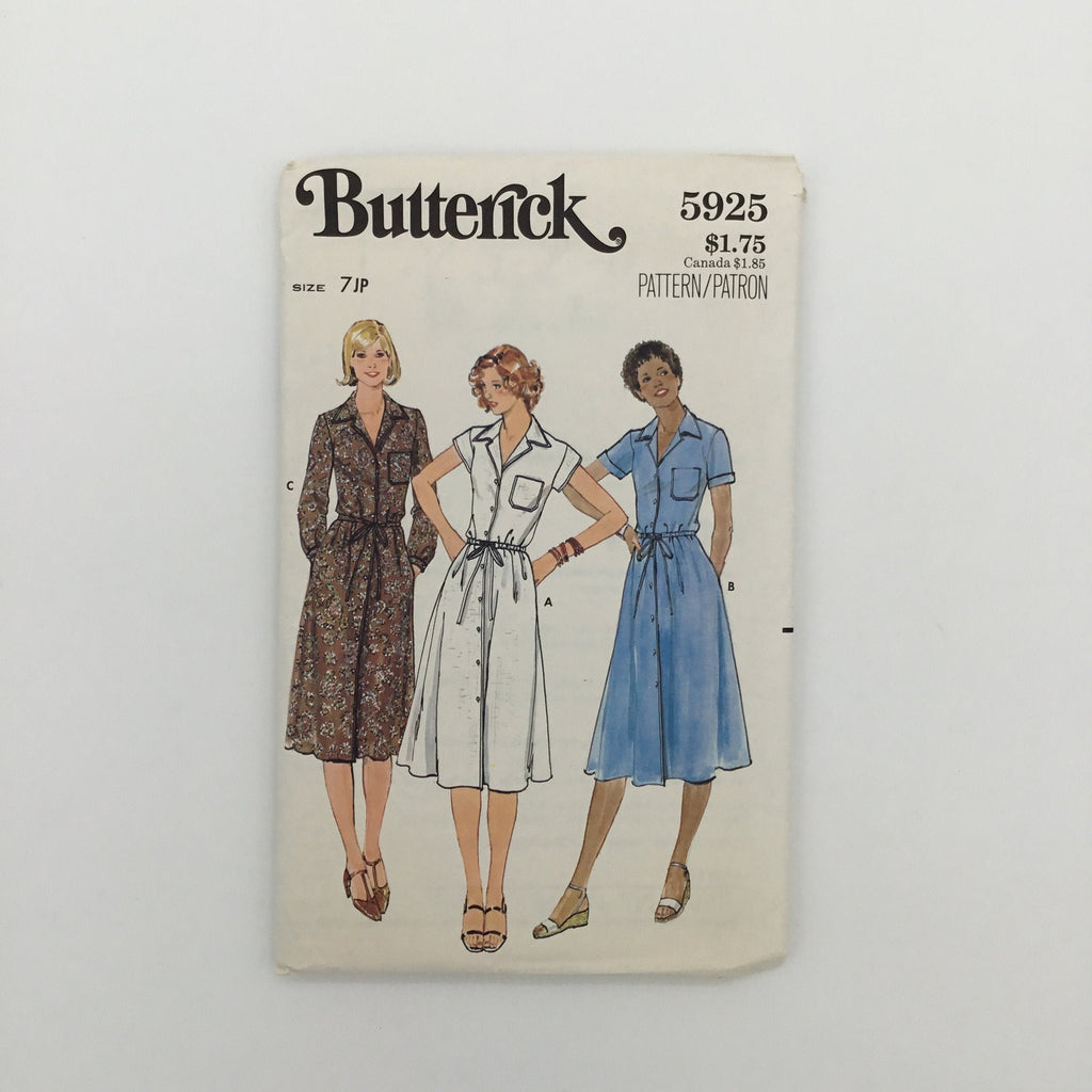 Butterick 5925 Dress with Sleeve Variations - Vintage Uncut Sewing Pattern
