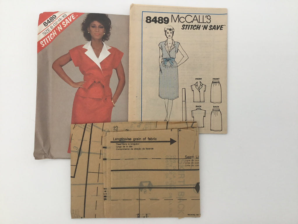 McCall's 8489 (1983) Jacket and Skirt - Vintage Uncut Sewing Pattern