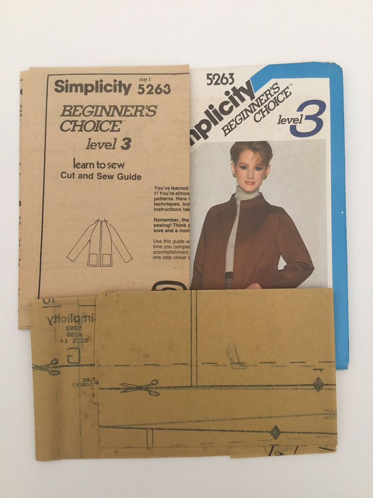 Simplicity 5263 (1981) Jacket - Vintage Uncut Sewing Pattern