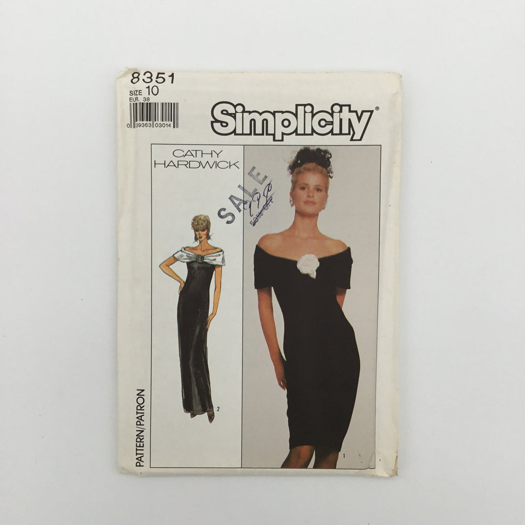 Simplicity 8351 (1987) Dress with Length Variations - Vintage Uncut Sewing Pattern