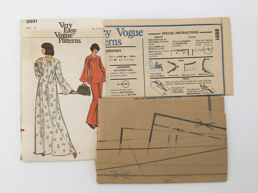 Vogue 8891 Maternity Dress, Tunic, and Pants - Vintage Uncut Sewing Pattern