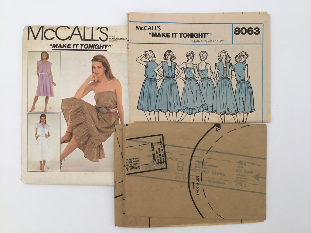 McCall's 8063 (1982) Jacket and Dress - Vintage Uncut Sewing Pattern