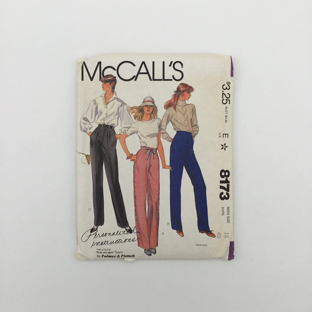 McCall's 8173 (1982) Pants - Vintage Uncut Sewing Pattern