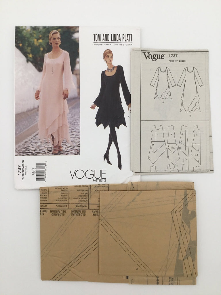 Vogue 1737 (2001) Dress with Length Variations - Uncut Sewing Pattern
