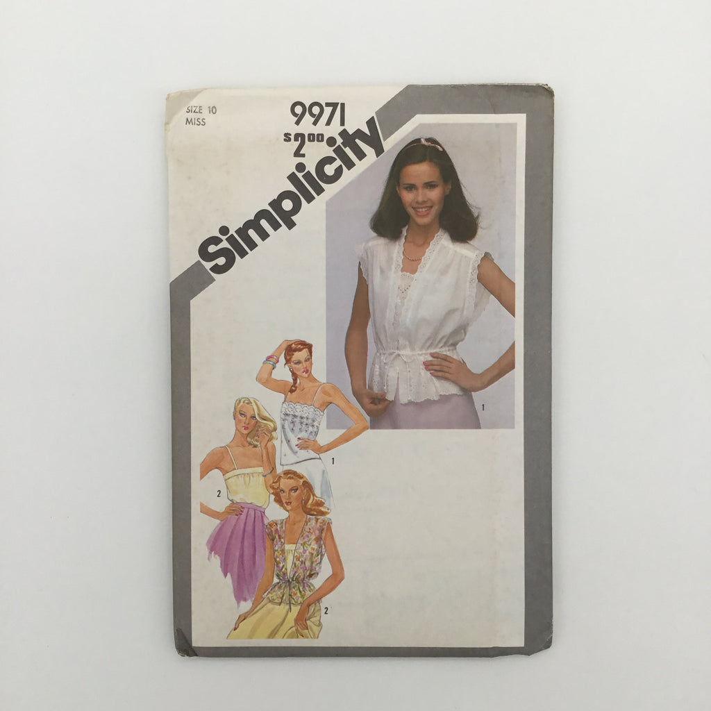 Simplicity 9971 (1981) Camisole and Jacket - Vintage Uncut Sewing Pattern
