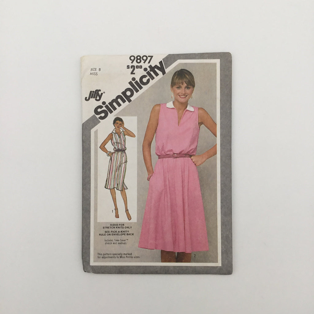 Simplicity 9897 (1981) Dress with Skirt Variations - Vintage Uncut Sewing Pattern