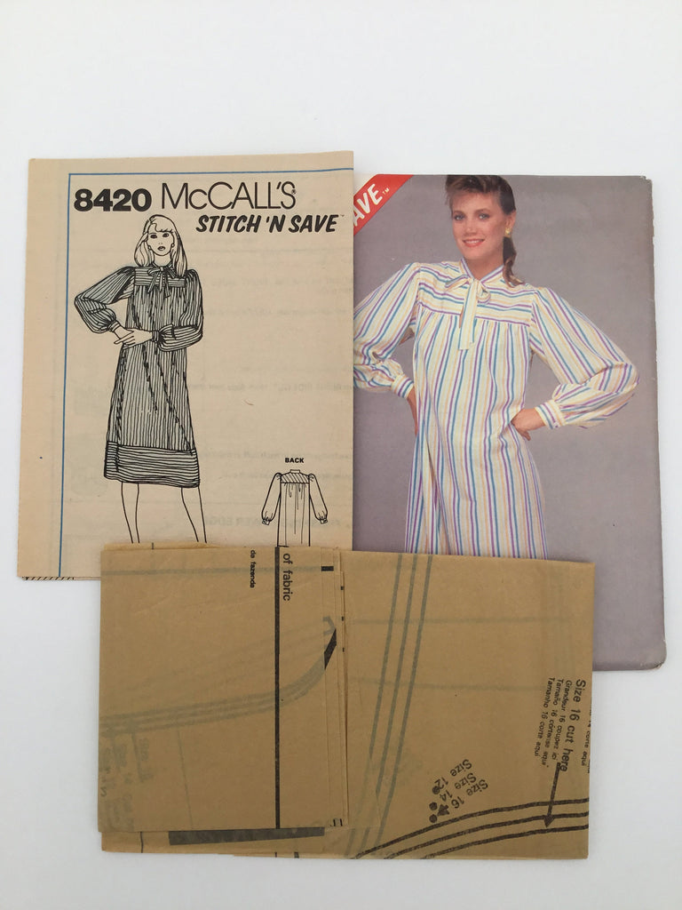 McCall's 8420 (1983) Dress - Vintage Uncut Sewing Pattern