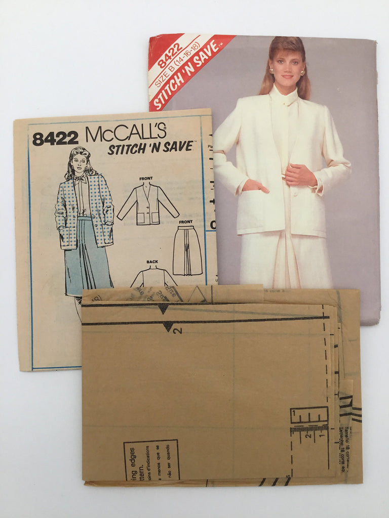 McCall's 8422 (1983) Jacket and Skirt - Vintage Uncut Sewing Pattern