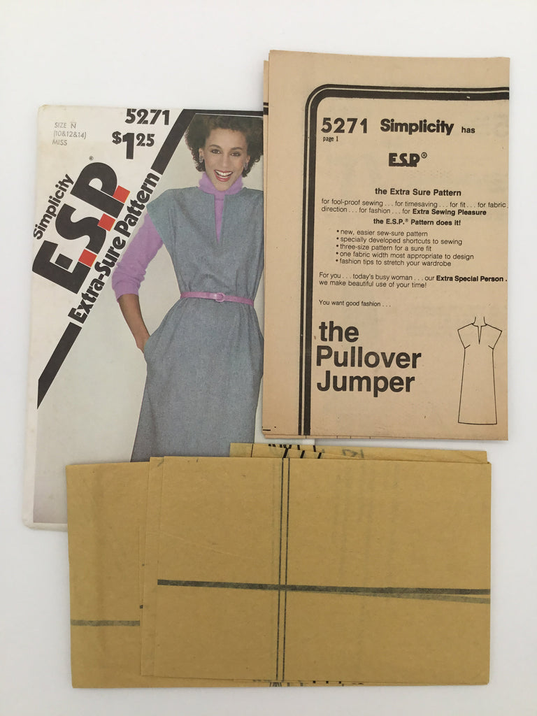 Simplicity 5271 (1981) Jumper - Vintage Uncut Sewing Pattern