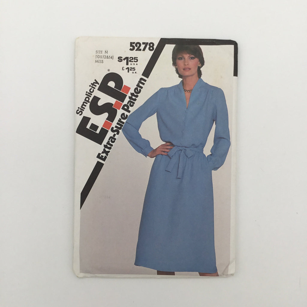 Simplicity 5278 (1981) Dress - Vintage Uncut Sewing Pattern