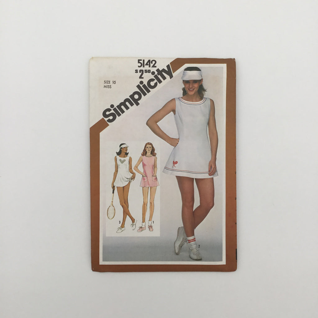 Simplicity 5142 (1981) Dress, Bloomers, and Visor - Vintage Uncut Sewing Pattern