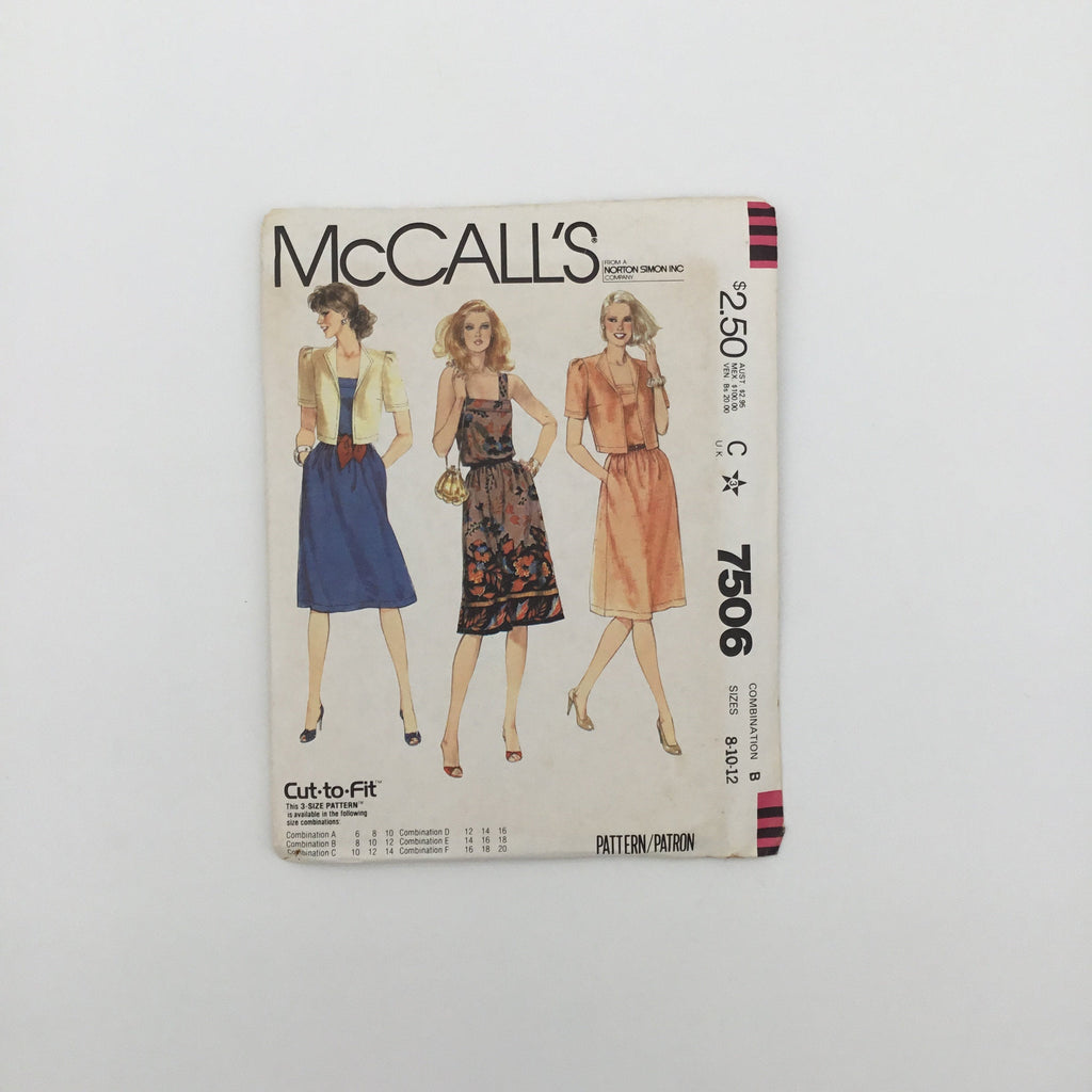 McCall's 7506 (1981) Jacket and Dress - Vintage Uncut Sewing Pattern