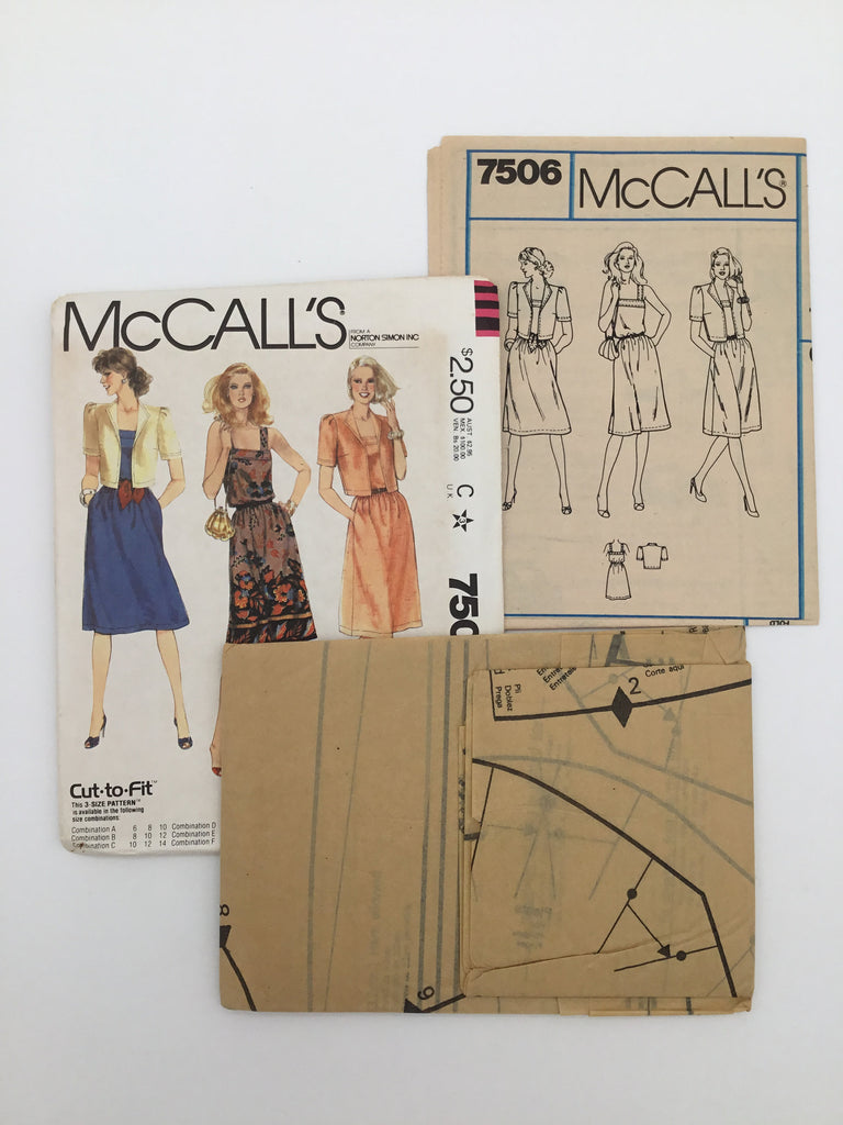 McCall's 7506 (1981) Jacket and Dress - Vintage Uncut Sewing Pattern