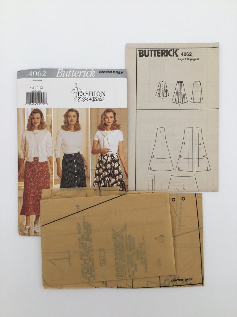 Butterick 4062 (1995) Skirt with Length Variations - Vintage Uncut Sewing Pattern