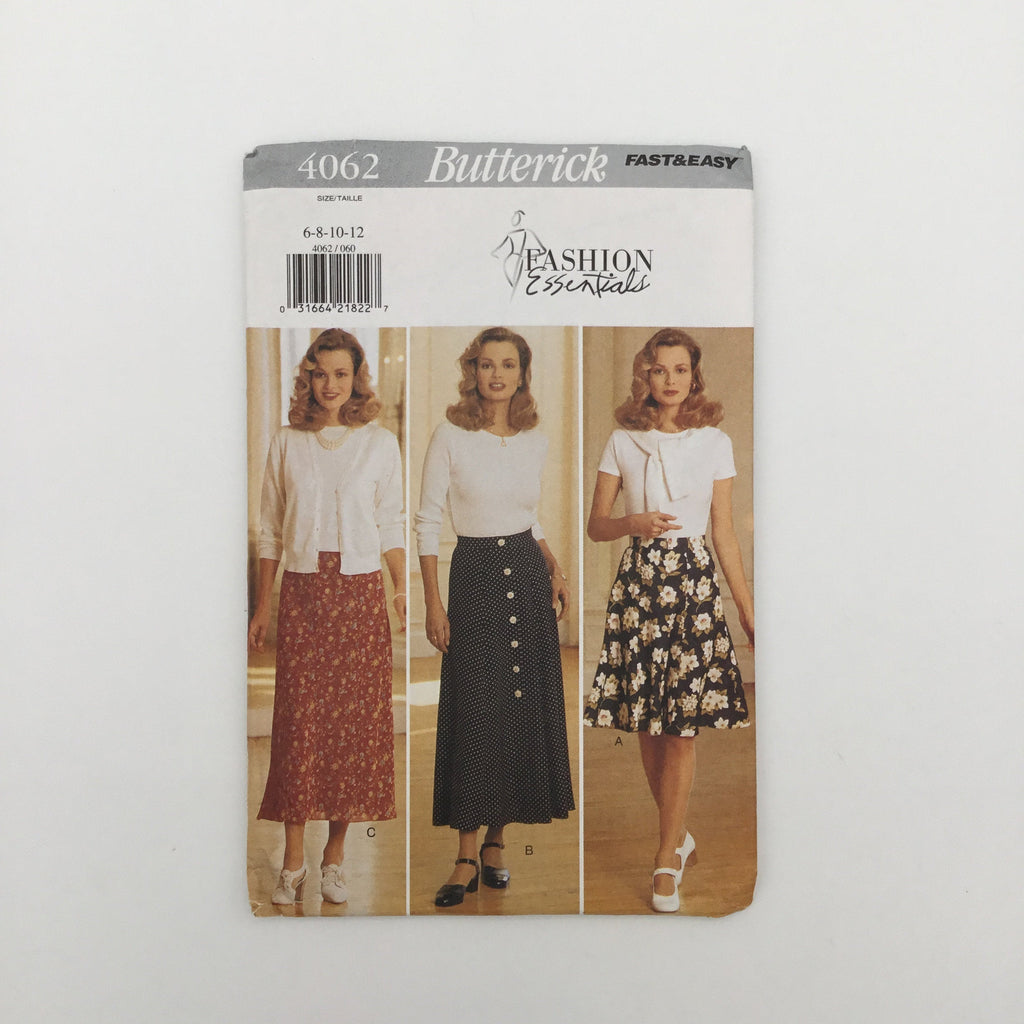 Butterick 4062 (1995) Skirt with Length Variations - Vintage Uncut Sewing Pattern