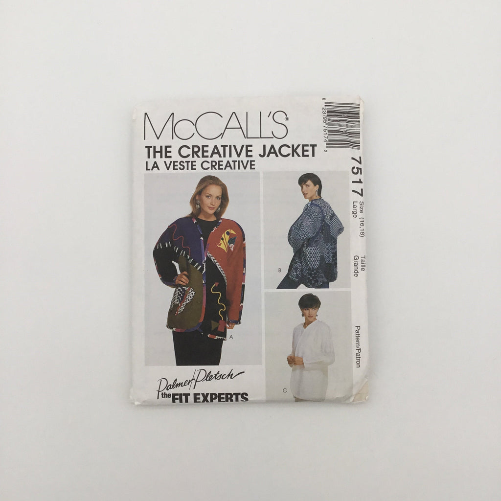 McCall's 7517 (1995) Jacket - Vintage Uncut Sewing Pattern