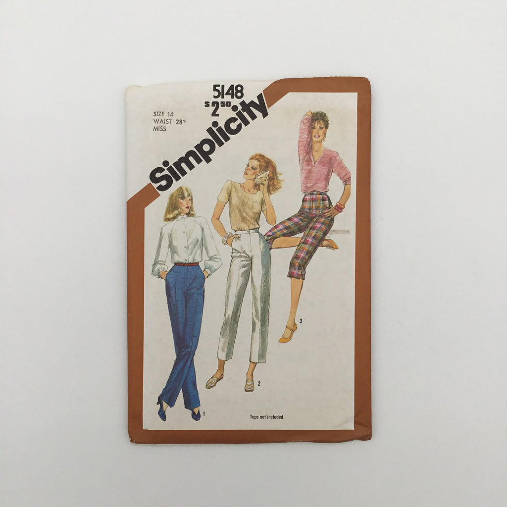 Simplicity 5148 (1981) Pants with Length Variations - Vintage Uncut Sewing Pattern