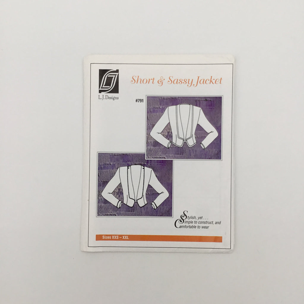 L. J. Designs 791 (1998) Short & Sassy Jacket - Vintage Uncut Sewing Pattern