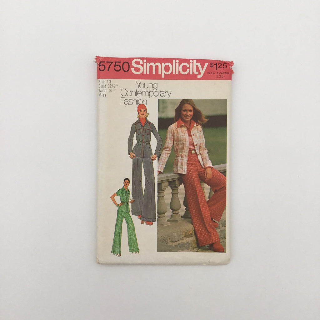 Simplicity 5750 (1973) Shirt-Jacket and Pants - Vintage Uncut Sewing Pattern