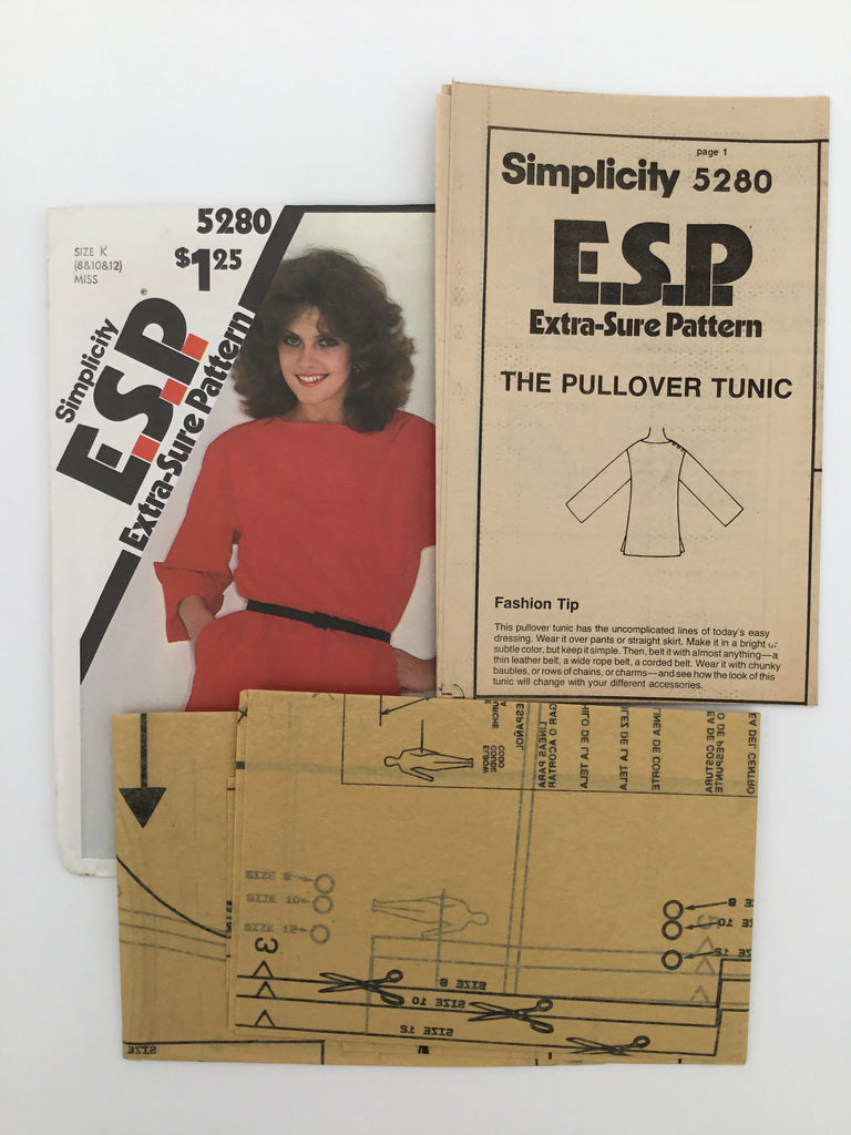 Simplicity 5280 (1981) Tunic - Vintage Uncut Sewing Pattern