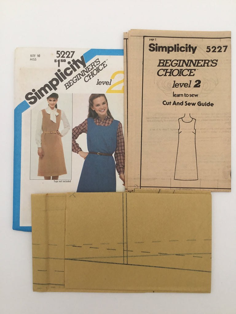 Simplicity 5227 (1981) Jumper - Vintage Uncut Sewing Pattern