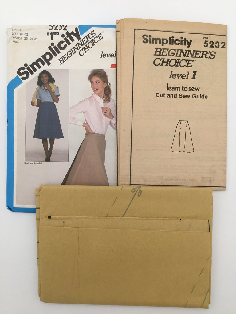 Simplicity 5232 (1981) Back Wrap Skirt - Vintage Uncut Sewing Pattern