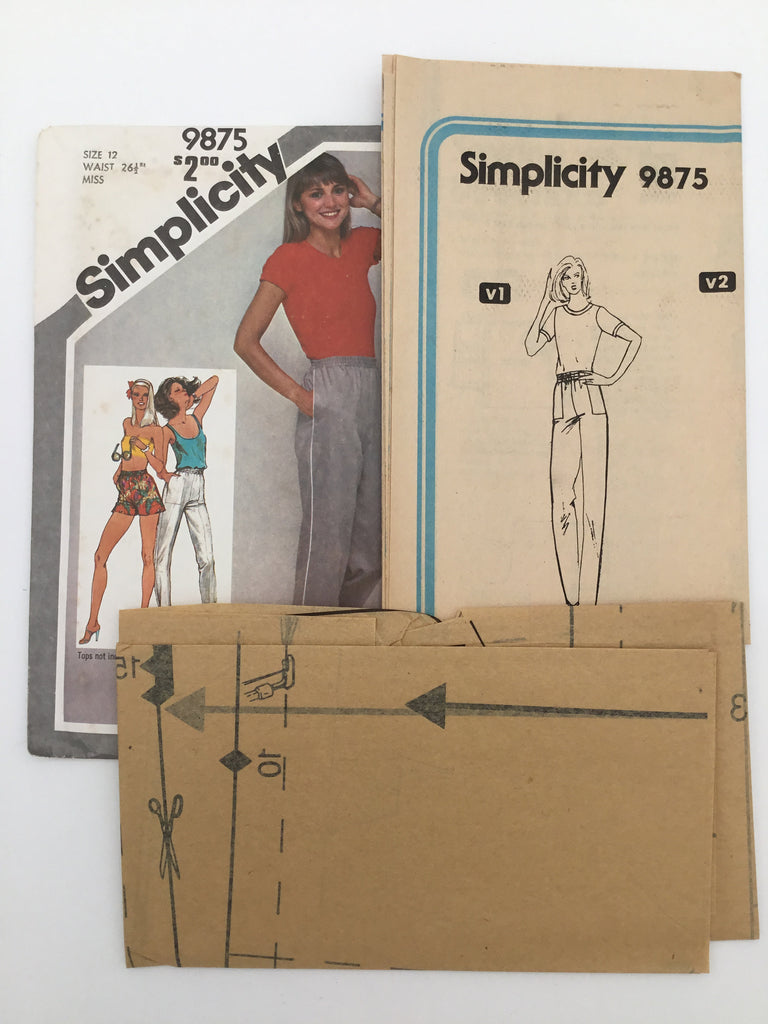 Simplicity 9875 (1980) Pants and Shorts - Vintage Uncut Sewing Pattern