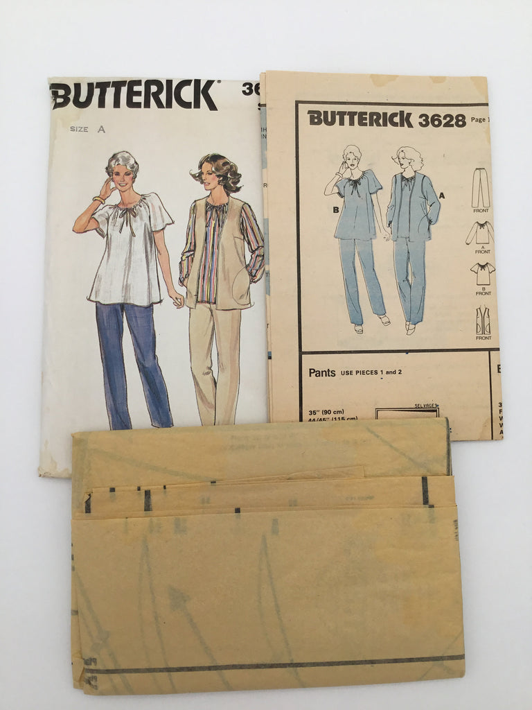 Butterick 3628 Vest, Blouse, and Pants - Vintage Uncut Sewing Pattern
