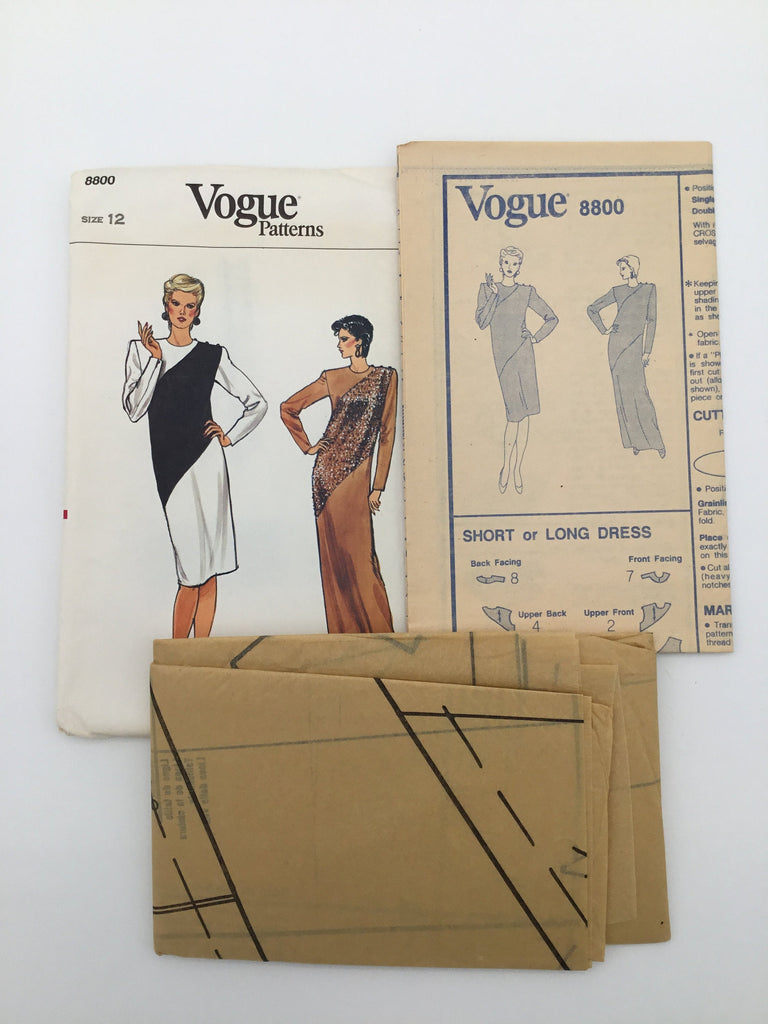 Vogue 8800 Dress with Length Variations - Vintage Uncut Sewing Pattern