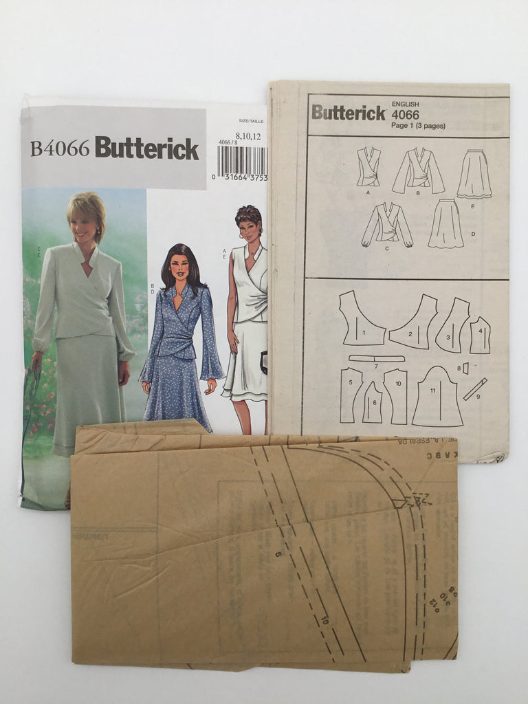 Butterick 4066 (2003) Skirt and Top with Sleeve Variations - Uncut Sewing Pattern