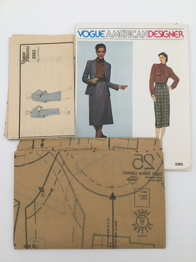 Vogue 2283 Jacket, Skirt, and Blouse - Vintage Uncut Sewing Pattern